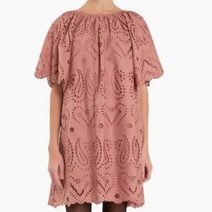 Paisley Eyelet Shift Dress
